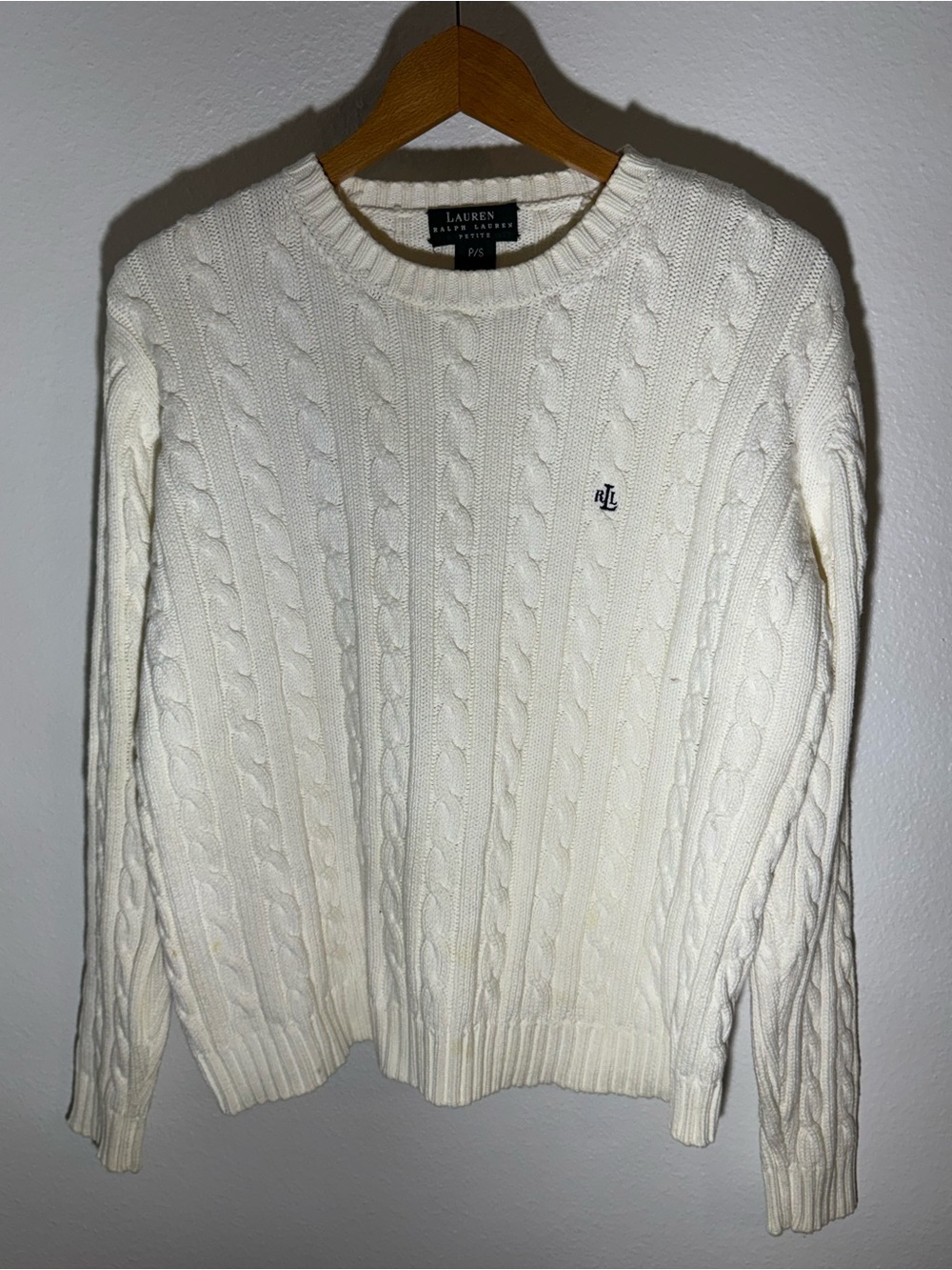 Women’s Ralph Lauren Men's Cream Cable-Knit Sweater